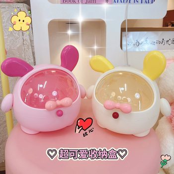 Creative Dundun Dog Hair Accessory Box Desktop Large Capacity Dustproof Storage Box Children's Hair Ties and Headband Storage Jewelry Box