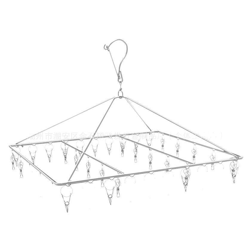 Stainless Steel Socks Rack Drying Socks Rack Multi-clip Drying Rack Multi-head Drying Rack Windproof Socks Clip Dormitory Drying Socks