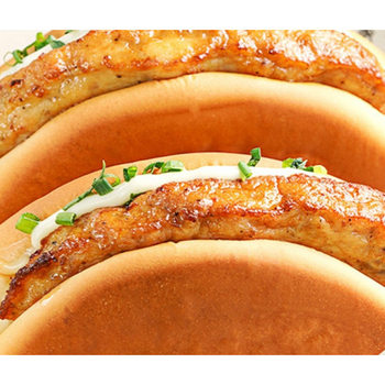 Pork Chop Bun Semi-Finished Product for Children's Breakfast, Microwaveable, Ready-To-Eat, Commercial Fresh Frozen Instant Baking Ingredient