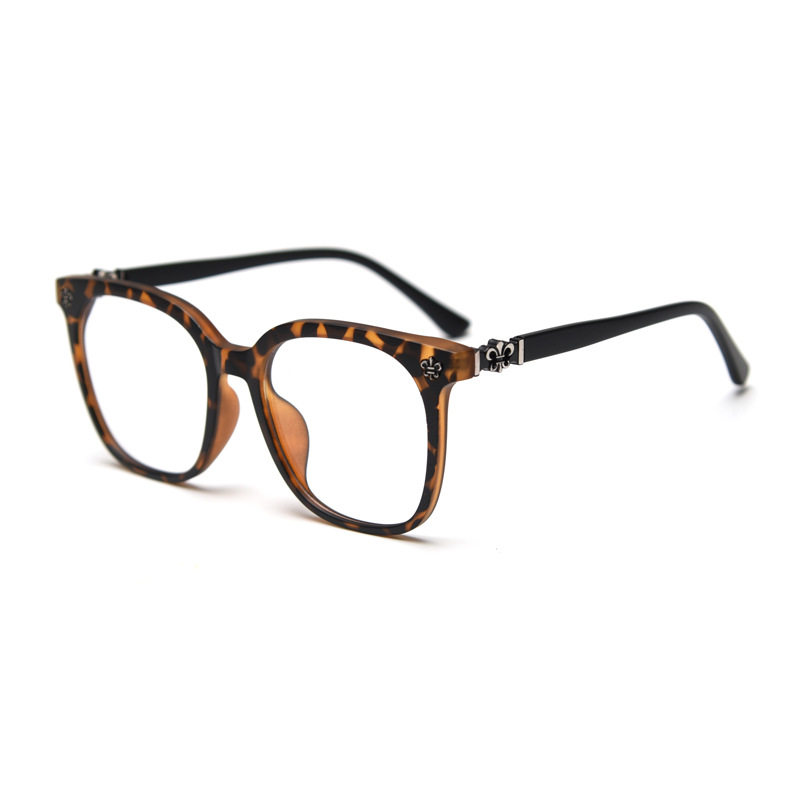 72350 new large frame TR90 myopia glasses frame men's and women's online famous literary retro flat frame can be equipped with the number of degrees