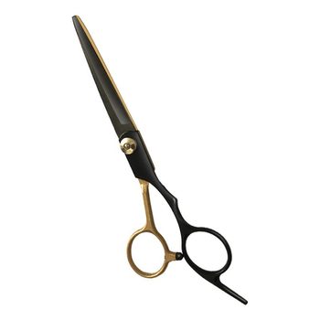 Pet Grooming Scissors Set for Cats and Dogs, Specialized Hair Trimming Tools, Black and Gold Curved Scissors for Pet Hair Cutting