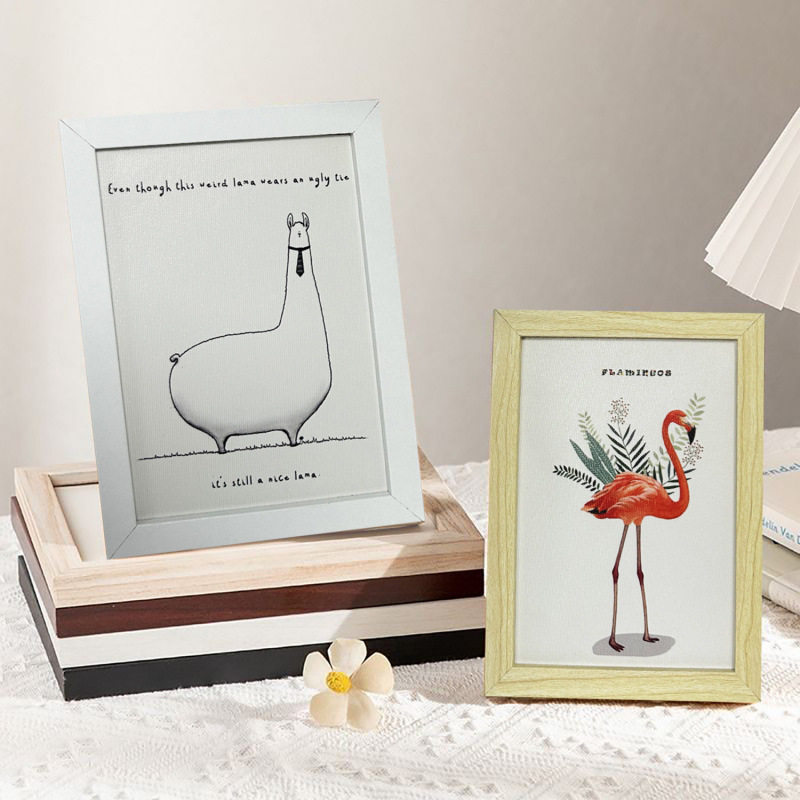 Photo Frame Table Creative Wall Hanging 5-Inch 67810A4 Picture Frame Teacher Student Photo Solid Wood