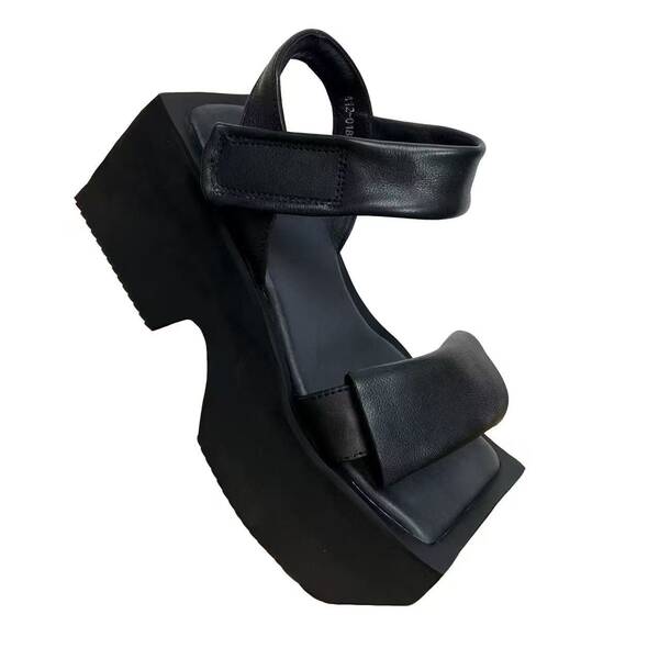 sandal quai ngang nữ đế bệt quai rộng