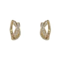 No. 10 gold-crossed small earrings (thick real gold plating)