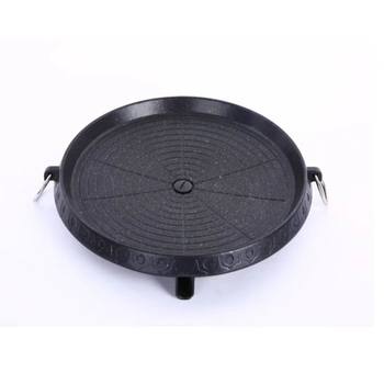 Commercial cassette stove round baking pan maifan Stone non-stick pan oil leakage portable household outdoor smoke-free barbecue pan barbecue plate