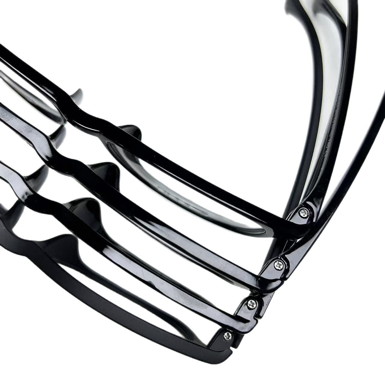 New Square Frame Ultra-Light Tr90 Pure Black Full Frame Glasses Frame Student Classic Versatile Can Be Matched with Prescription Glasses Frame Wholesale