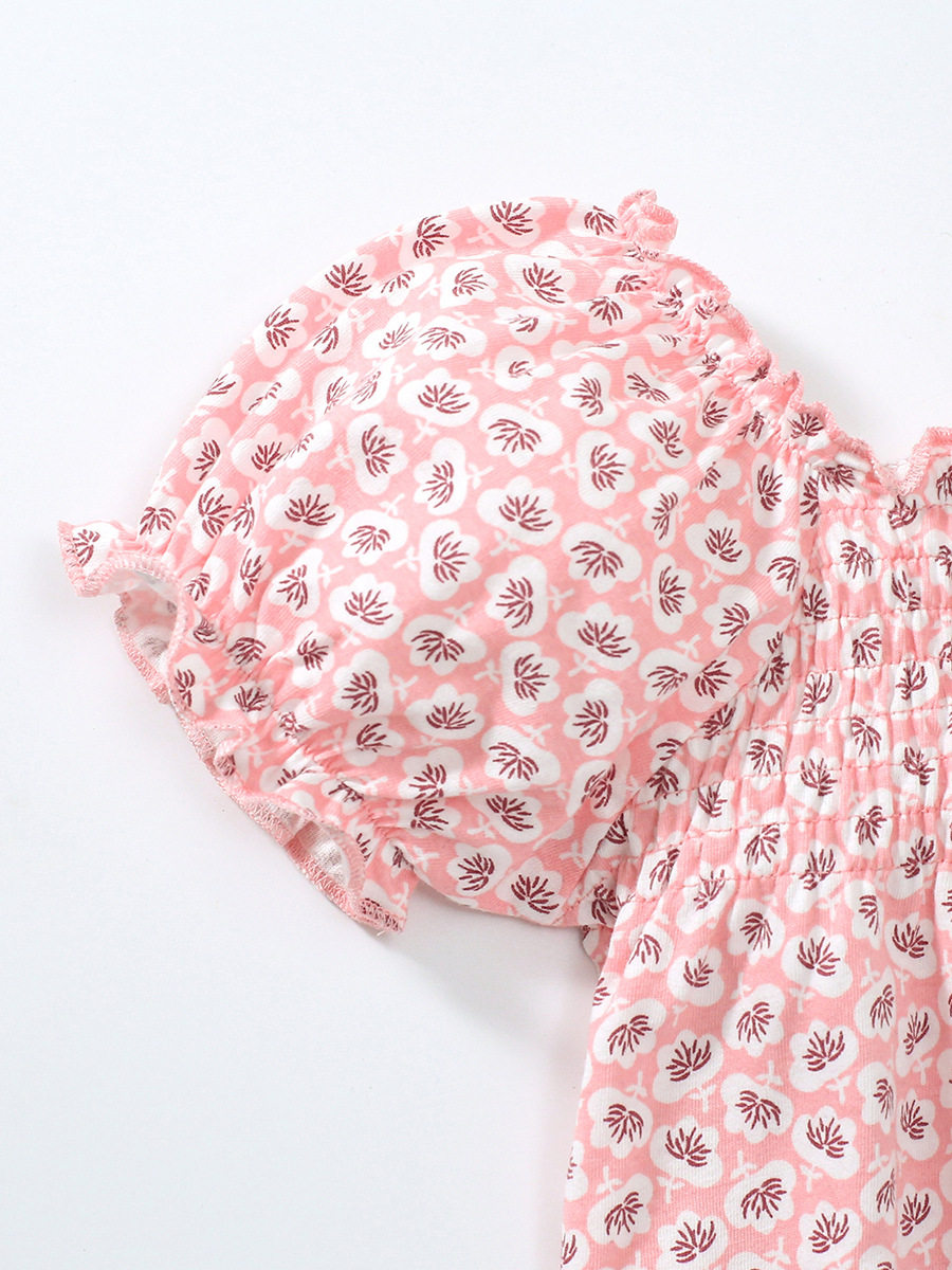 Girls' Short-sleeve T-shirt, Kids' Short-sleeve Summer Wear, Cute Girls' Summer Clothes, Children's Clothing Short-sleeve