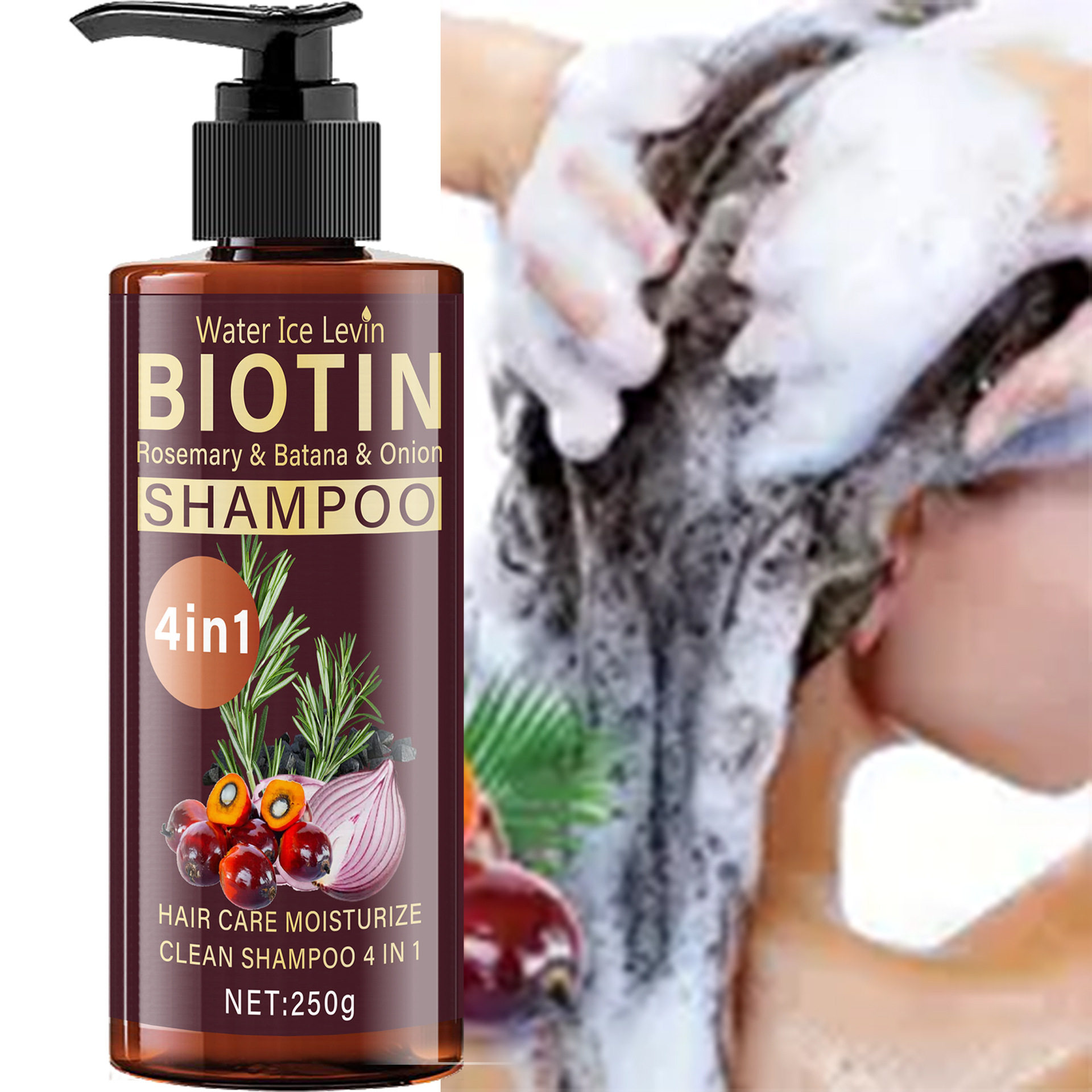 Water Ice Levin Cross-Border Cleansing Hair to Create Strong and Healthy Hair Biotin Shampoo
