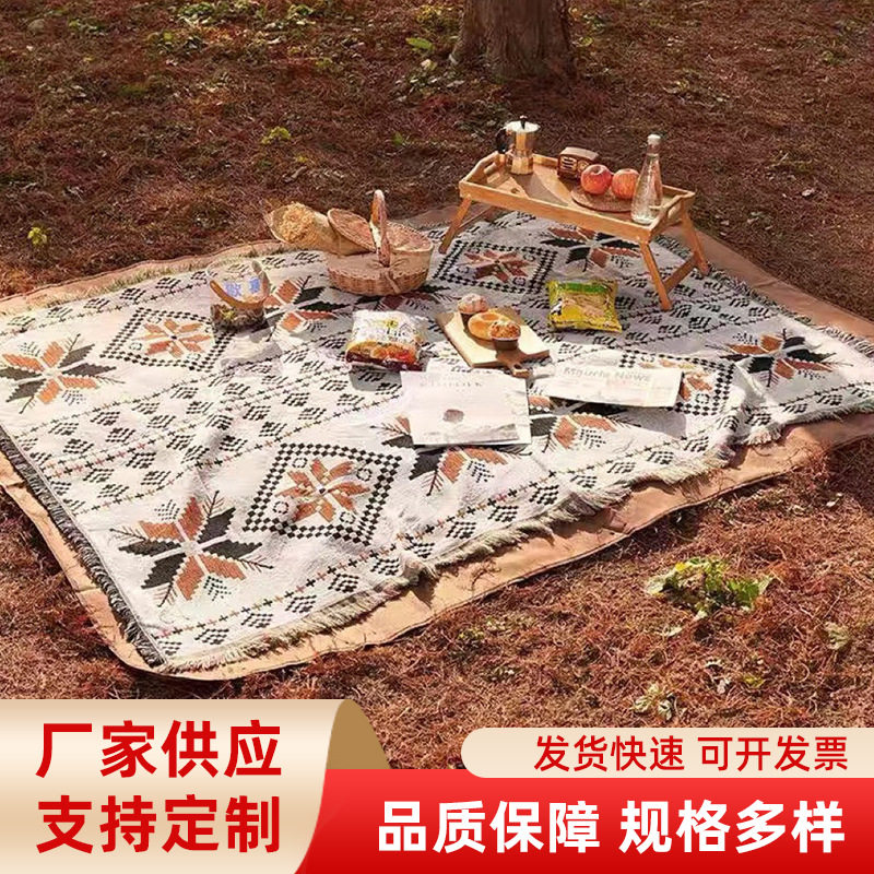 Customized Line Blanket, American Outdoor Camping Blanket, Bohemian Blanket, Ethnic Style Picnic Tablecloth, Sofa Blanket, Tapestry