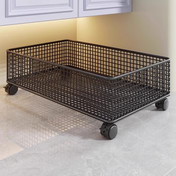 Under-Cabinet Dirty Clothes Basket, Bathroom Dormitory Laundry Basket, Wheeled Basket, Trolley, Dirty Clothes Basket under the Washstand, Storage Rack