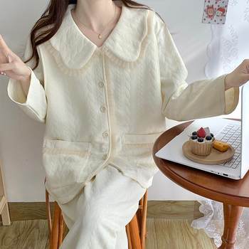Maternity Pajamas for Women in Spring and Autumn, Postpartum Confinement Clothing, Pregnancy Period, Maternity October Nursing Home Set, Suitable for Breastfeeding