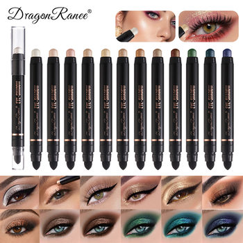 Cross-Border Double-Ended Eye Shadow Pen Brightening Pen Lazy Eye Shadow Pearlescent Eye Shadow Stick Lying Silkworm Pen Skin Color Metallic Eye Shadow Pen