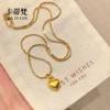 Shajin Ancient Brushed Love Pendant Water Drop Necklace Women's 2024 New Arrival Clavicle Chain Exquisite All-match High-end Sense