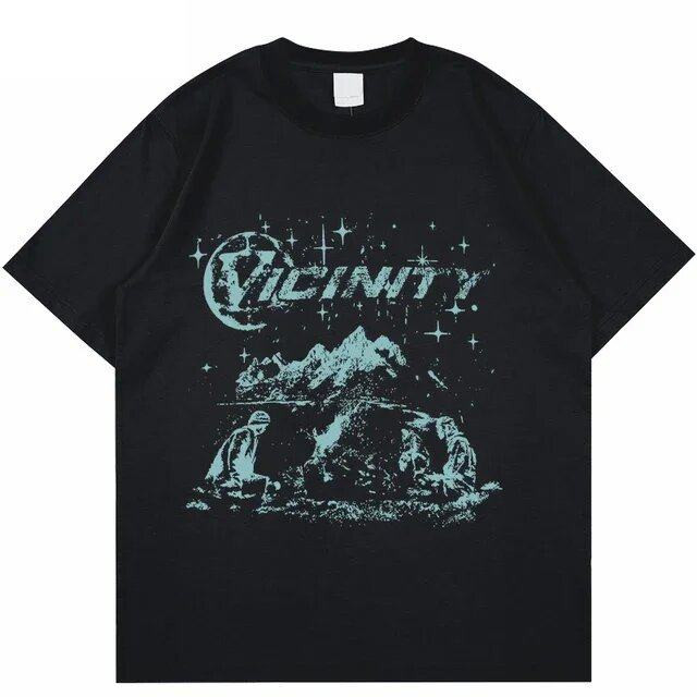 Y2k street hip-hop letter print pure cotton oversized T-shirt men's short-sleeved new Harajuku style fashion Gothic T-shirt top