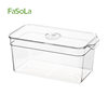 Fasola Lidded Crisper Household Storage Vegetable and Fruit Sorting Box Transparent Large Refrigerator Storage Box