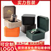 Octagonal leather watch box PU leather watch packaging gift box Green watch box Watch bracelet storage portable watch box