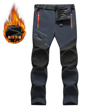 Cross-border explosions soft shell assault pants for men and women autumn and winter thick warm outdoor wear-resistant ski climbing pants waterproof wholesale