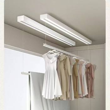 Invisible Electric Clothes Drying Rack, Hidden Balcony Embedded Remote Control Lift, Smart Home First-Line Clothes Drying Rack E18