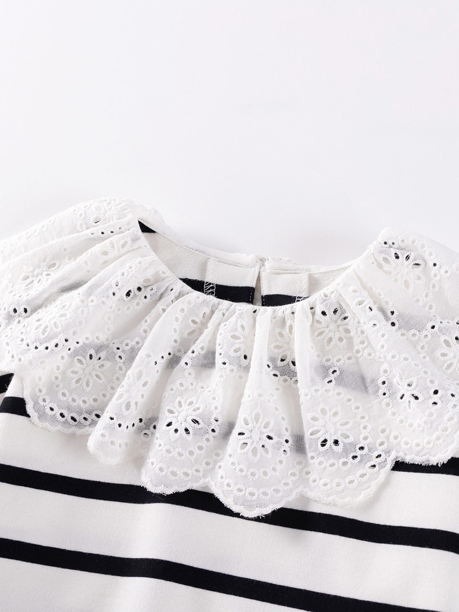 New Style Girls' Set Wholesale, Autumn Striped Long-Sleeve Kids' Outfit