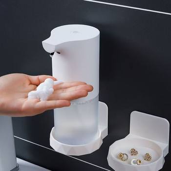 No-Drill Bathroom Wall-Mounted Storage Rack for Hand Soap Bottles, Toothbrushes, and Cosmetics