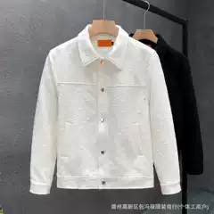 Tweed Style Men's Jacket New Style 2025 New Autum Classy Casual Slim Jacquard Classy Short Jacket