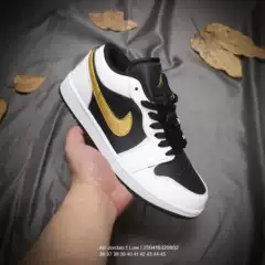 Putian Original AJ1 Low Basketball Shoes - Black/White/Gray, Ash Gray Black Toe, Little Paris, Casual Sneakers for Men and Women