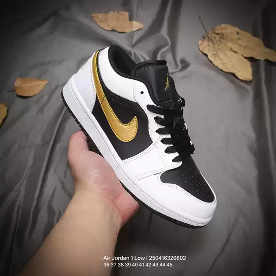 Putian Original AJ1 Low Basketball Shoes - Black/White/Gray, Ash Gray Black Toe, Little Paris, Casual Sneakers for Men and Women