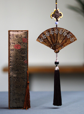 工厂越南沉香扇古典中国风吉祥扇摆件手工雕刻镂空手持沉香扇