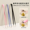 Nail Tweezers Double Head Metal Straight Head Clip Jewelry Silicone Press Rod Clip Diamond Decal Alloy Clip Tool