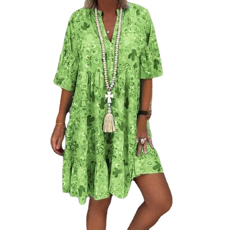 Loose Fit Floral Print V Neck Maxi Dress for Women Summer Casual Wear Available in Multiple Colors and Sizes Wholesale