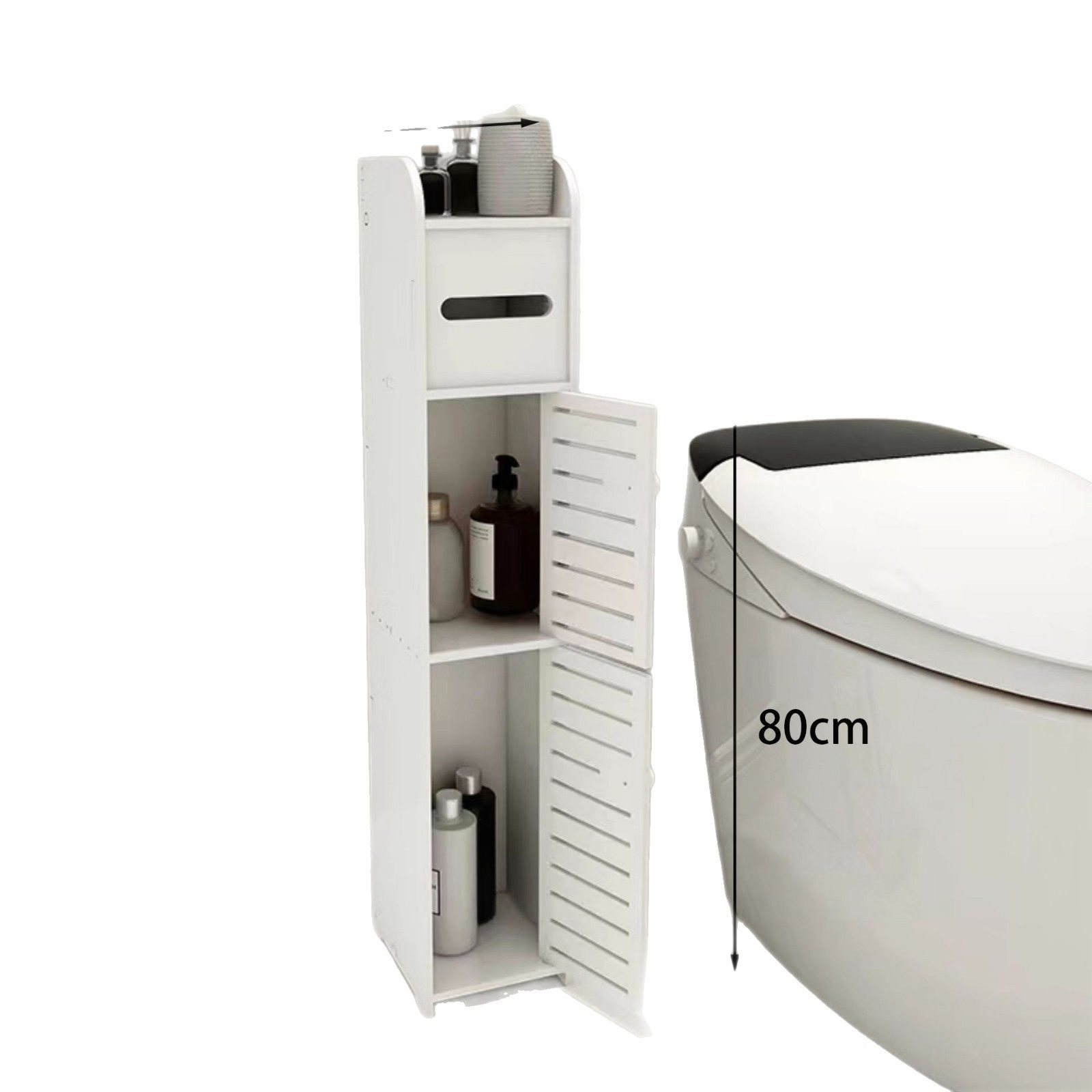 Bathroom Storage Rack Waterproof Toilet Gap Floor-Standing Movable Storage Cabinet Washstand Side Cabinet