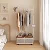 Coat Rack Mobile Clothes Rack Home Bedroom Clothes Dirty Clothes Basket Clothes Rack Floor-Standing Vertical Storage Simple Clothes Rack