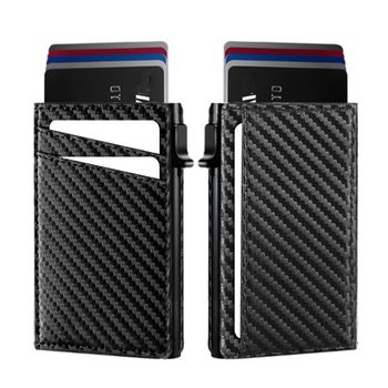 Metal Card Holder Export Men's Rfid Anti-Theft Brush European and American Amazon Metal Aluminum Alloy Card Holder Multi-Card Slot Wallet
