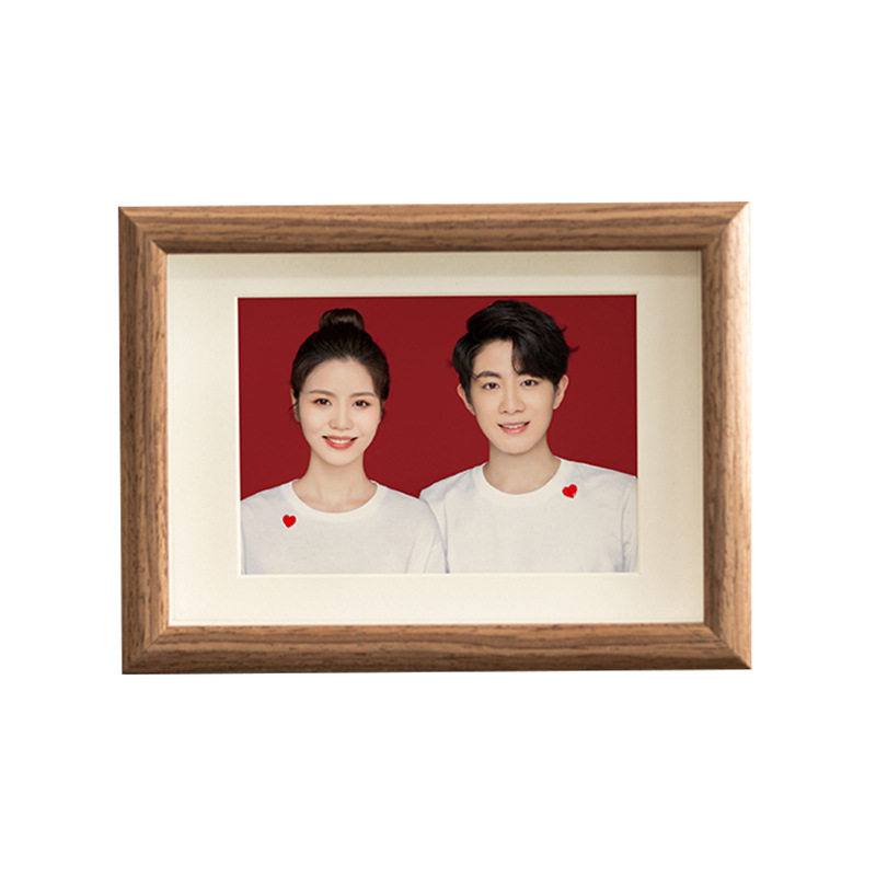 Wooden 6inch Photo Frames, Empty Frames for Wedding Photos, Hollow Wall-Mounted Photo Frames, Display Stands, Dried Flower Specimen Frames, Cardboard Picture Frames