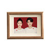 Wooden 6inch Photo Frames, Empty Frames for Wedding Photos, Hollow Wall-Mounted Photo Frames, Display Stands, Dried Flower Specimen Frames, Cardboard Picture Frames