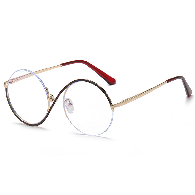 Anti-blue light plain glasses round frame plain glasses frame Korean style fresh Women's glasses with glasses frame
