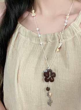 新中式吊坠项链呈易饰品木质吊坠