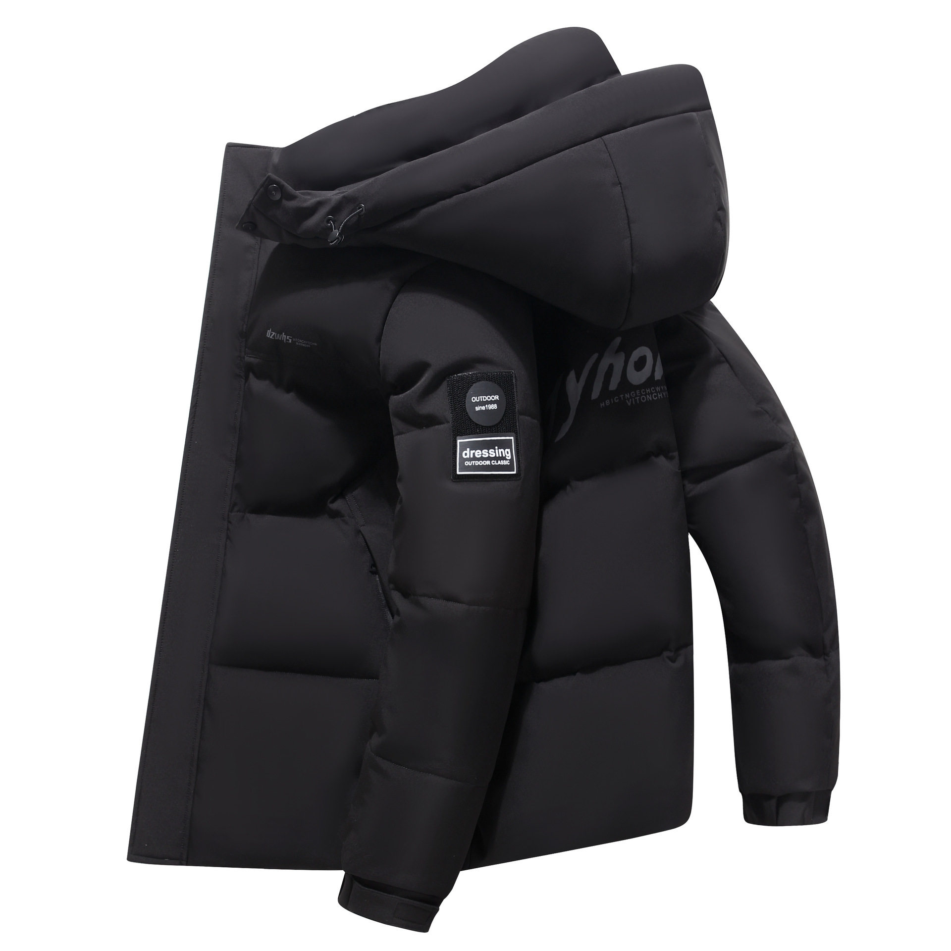 Cross-Border Wholesale down Jackets for Men and Women, Couple Hooded Jackets, Winter Student Thickened Warm Windproof Tops