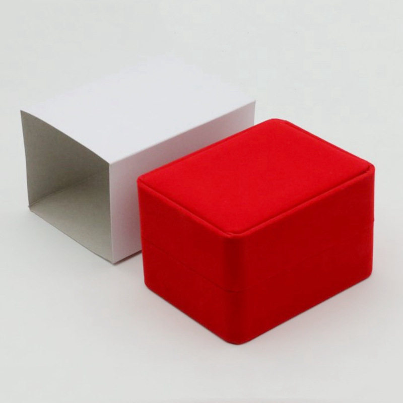 Factory Flannelette Watch Box Wholesale Single Flocking Ladies Bracelet Jewelry Watch Packaging Display Watch Storage Box
