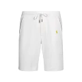 White cotton shorts - golden horse