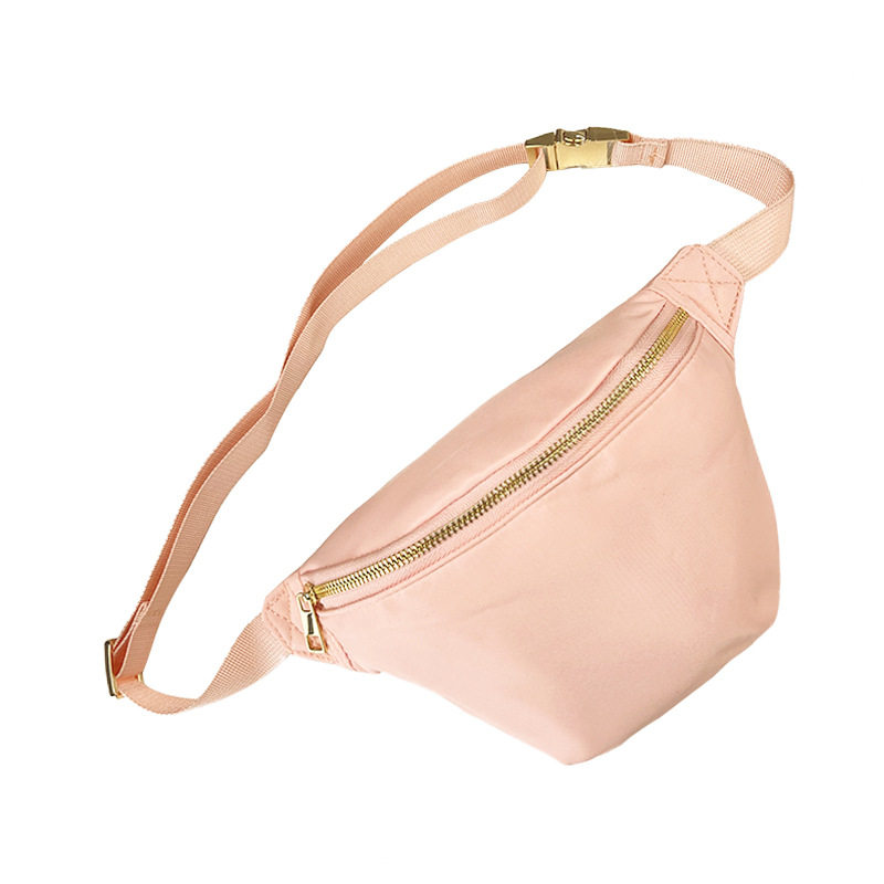 厂家直销尼龙防水腰包户外活动收纳包运动斜挎包马卡龙色跑步腰包