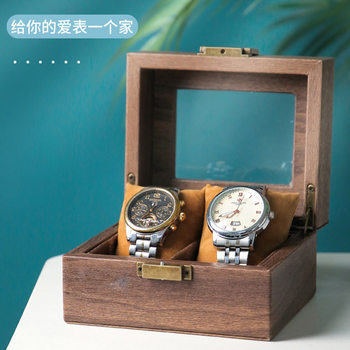 Wood Grain Watch Box Cross-Border Multi-Position Transparent Watch Display Box Pu Leather Douyin Kuaishou Storage E18