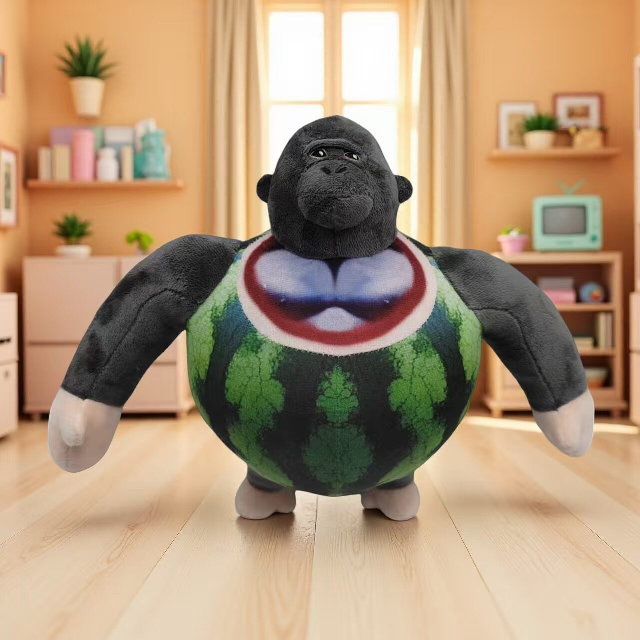 跨境新品tung tung tung sahur 鲨鱼山海经恶搞毛绒玩具娃娃公仔