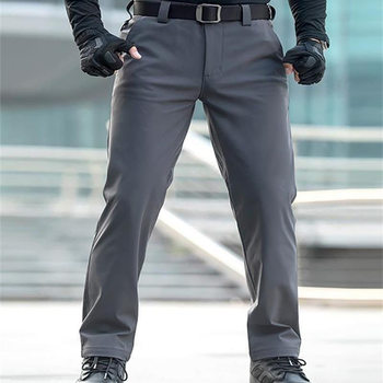 Jiefeng outdoor winter fleece-lined warm windproof leisure travel mountaineering tactical assault pants men's wholesale