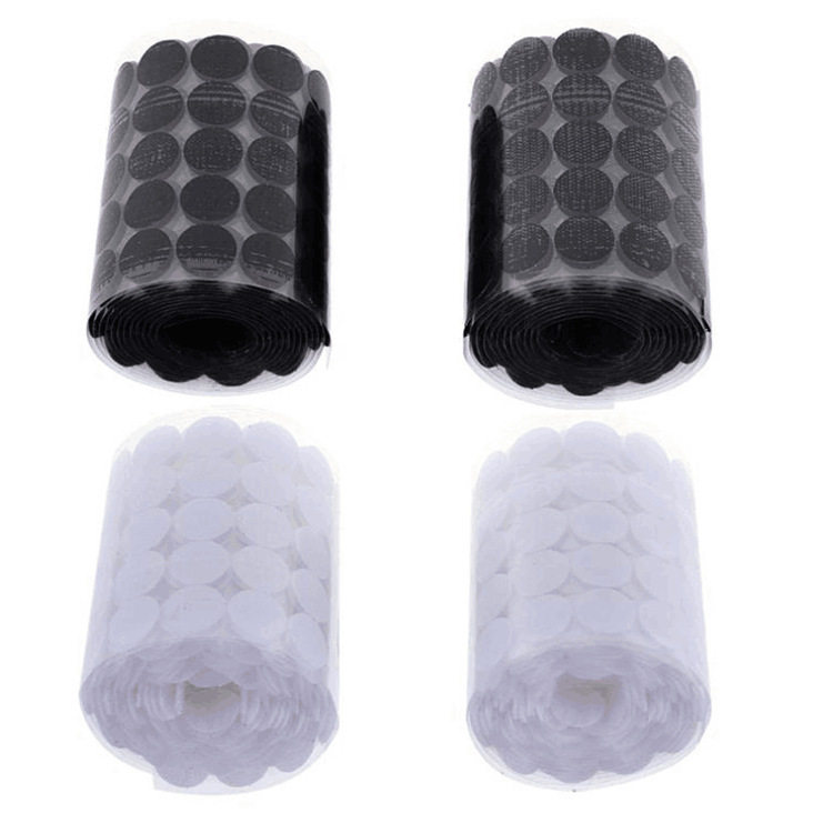Round Velcro tape adhesive punching Velcro packaging adhesive tape adhesive dot Velcro manufacturer in stock