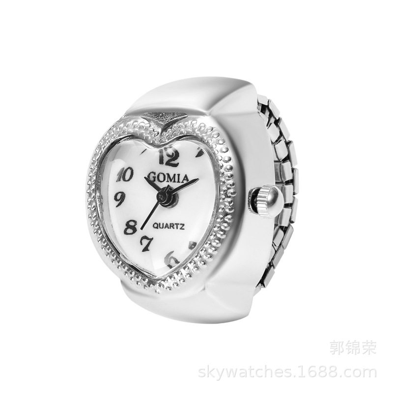 wish/速卖通/EB热销铆钉桃心复古八角戒指表爆款推荐手表批发