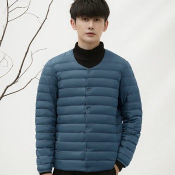 Lightweight down Jacket for Men, Short Style, 2025 Winter New Season, Men's Thin Style, 90% White Duck Down, Lightweight Inner Liner Jacket