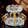High-End Gold Foil Thickened Liquor Dispenser, White Wine Cup, Crystal Glass Cup, Household Graduated Small Wine Cup, Chinese-Style Wine Cup, Wine Set