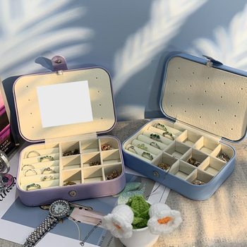 Jewelry Box, High-End Exquisite Earrings and Earrings Storage Box, Hand Jewelry Ring, Gold Portable Jewelry Box, Cross-Border Wholesale