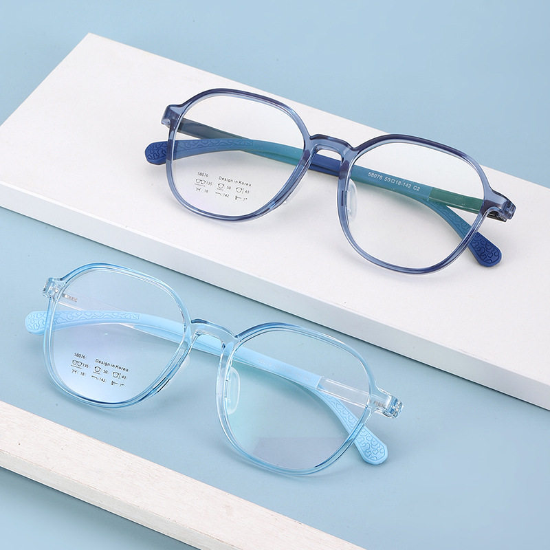 New Youth glasses frame soft silicone nose pad student polygon silicone glasses frame Danyang glasses frame wholesale